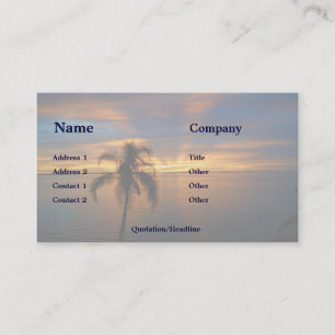 Sunset in Paradise Business Card