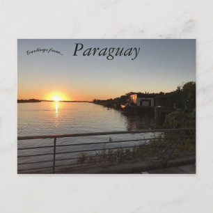 Sunset in Paraguay Postcard