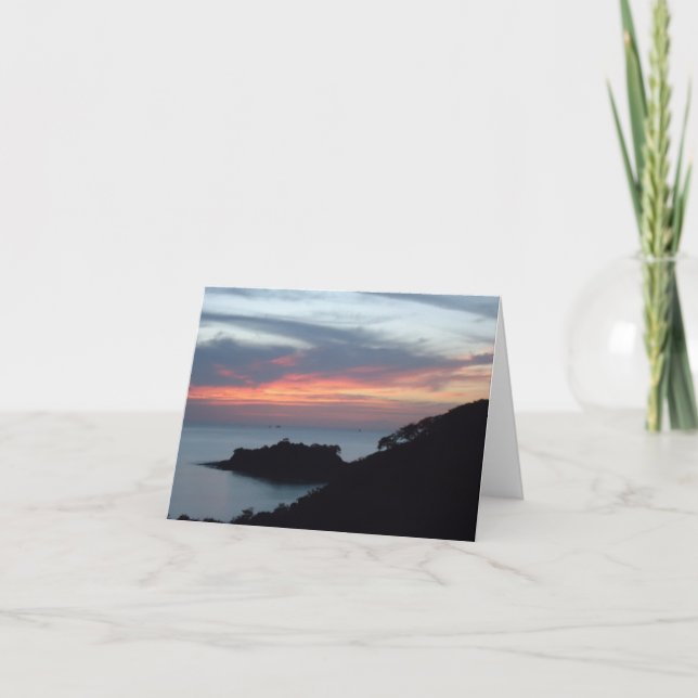 Sunset in Playa Potrero, Costa Rica Card (Front)