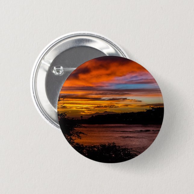 Sunset in Praia, Cape Verde 6 Cm Round Badge (Front & Back)