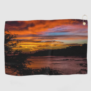 Sunset in Praia, Cape Verde Golf Towel