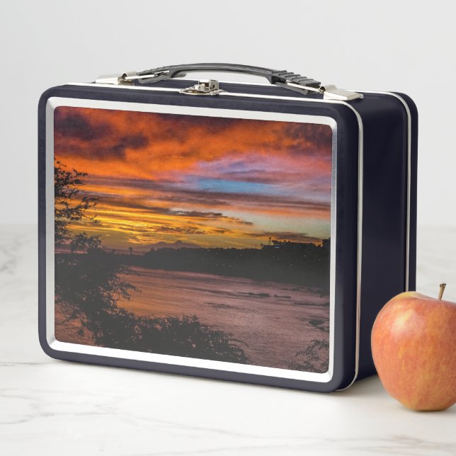 Sunset in Praia, Cape Verde Metal Lunch Box (In Situ)