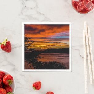 Sunset in Praia, Cape Verde Napkin