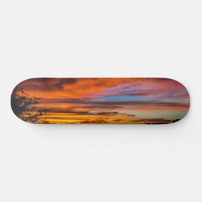Sunset in Praia, Cape Verde Skateboard (Horz)