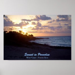 Sunset in Puerto Rico Poster