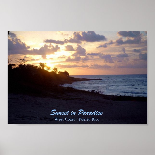 Sunset in Puerto Rico Poster (Front)