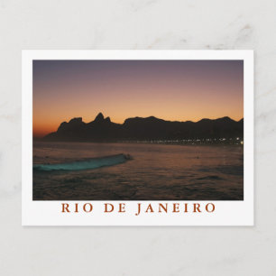 "Sunset in Rio de Janeiro" postcard