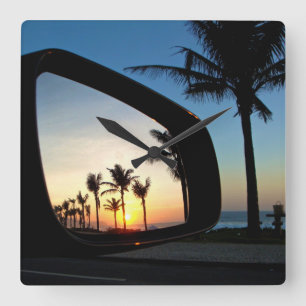 Sunset In Rio Square Wall Clock
