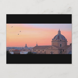 Sunset in Rome Postcard