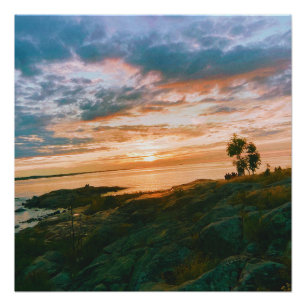 Sunset in Roslagen - Oregrund - Sweden Poster