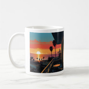 SUNSET IN SANTA MONICA #1 COFFEE MUG