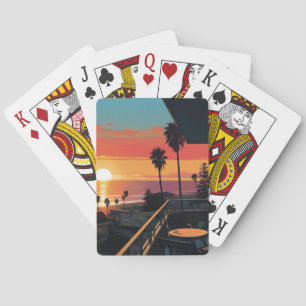 SUNSET IN SANTA MONICA #1 PLAYING CARDS