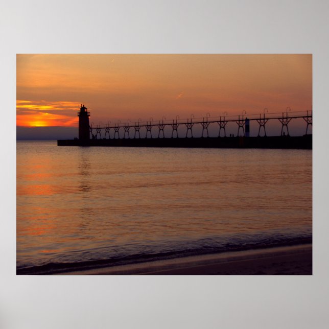 Sunset in South Haven Poster (Front)
