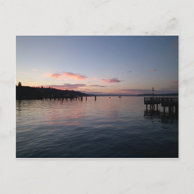 Sunset in Tacoma Postcard (Front)