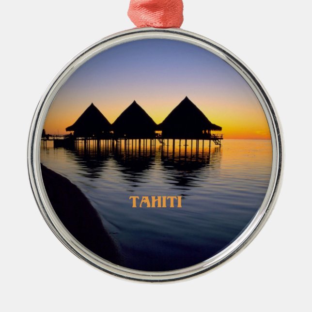 Sunset in Tahiti Metal Ornament (Front)