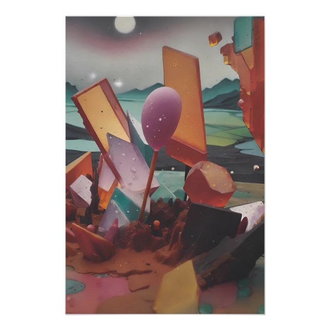 Sunset in the Candy Lands - Ken Gauge Art Poster (Front)