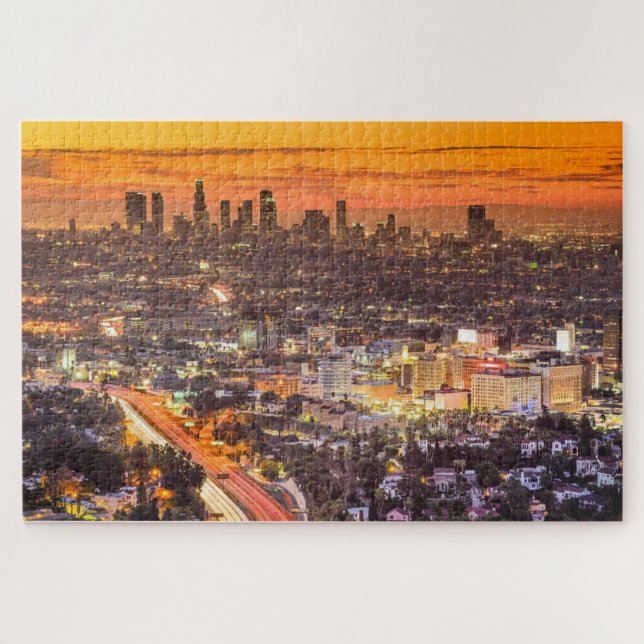 Sunset in the City of Angels Jigsaw Puzzle (Horizontal)