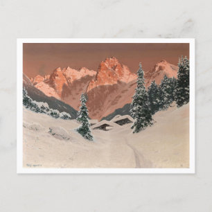 Sunset in the Kaisertal, Snowy Mountains Postcard