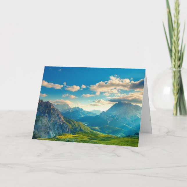 Sunset in the Mountains Card (Front)