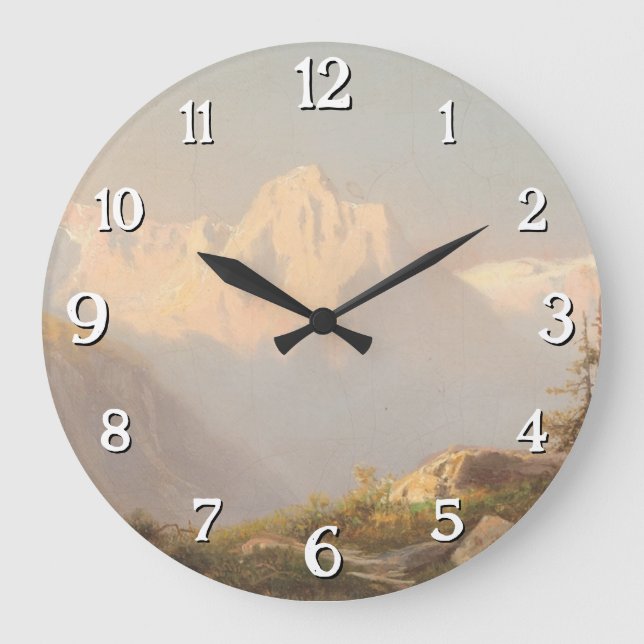 Sunset in the Mountains – Carl Lafite Large Clock (Front)