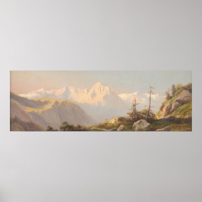 Sunset in the mountains Carl Lafite  Poster (Front)