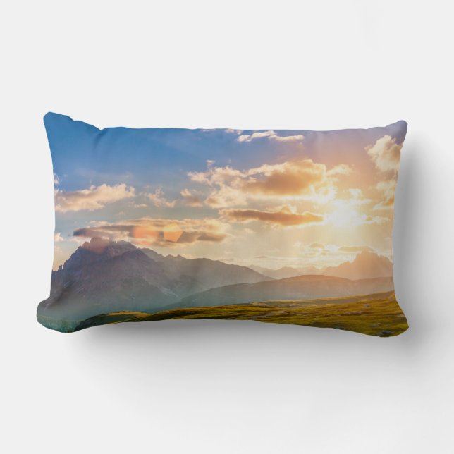 Sunset in the Mountains Lumbar Cushion (Front)