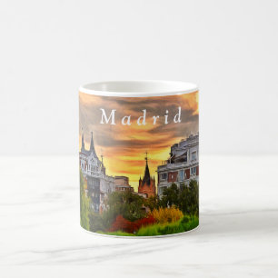 Sunset in the Retiro Park in Madrid. Coffee Mug
