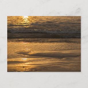 Sunset in the sea postcard