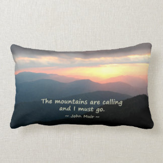 Sunset in the Smokies: Mtns are calling / Muir Lumbar Cushion