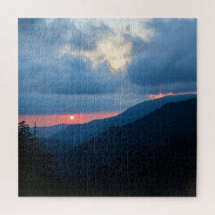 Sunset in the Smoky Mountains  -  20x20 Jigsaw Puzzle