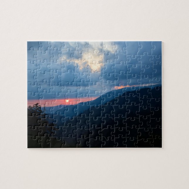 Sunset in the Smoky Mountains  -  8x10 Jigsaw Puzzle (Horizontal)