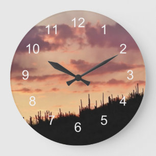 Sunset in the southwest large clock