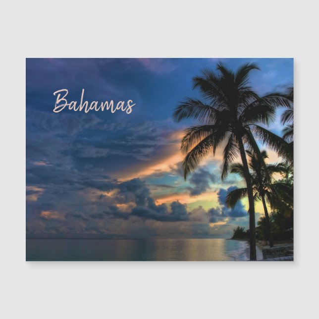 Sunset in the tropical paradise of the Bahamas (Front)