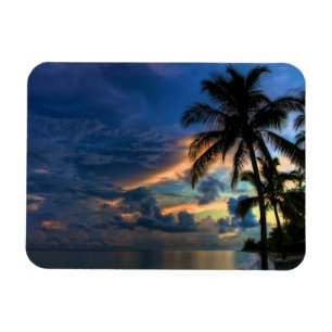 Sunset in the tropical paradise of the Bahamas Magnet