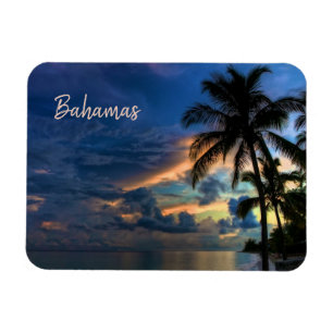 Sunset in the tropical paradise of the Bahamas Magnet