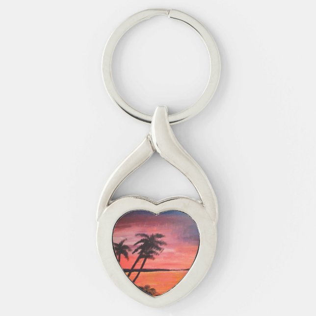 Sunset In The Tropics Keychain (Front)