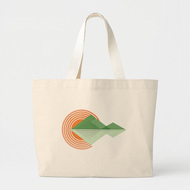Sunset in the valley large tote bag (Front)