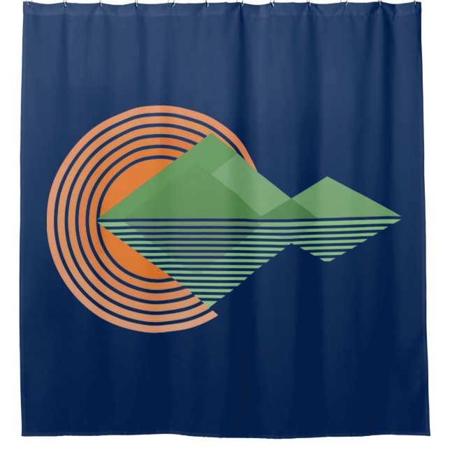 Sunset in the valley shower curtain (Front)