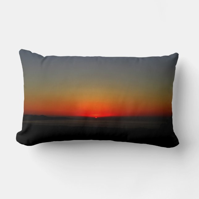 Sunset in the Water Lumbar Cushion (Front)