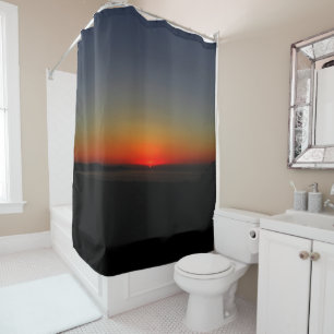 Sunset in the Water Shower Curtain