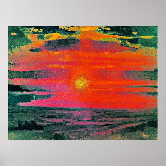 Sunset in the Winter, artwork by Arkhip Kuindzhi Poster (Front)