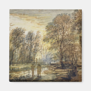 Sunset in the Wood Magnet