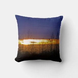 Sunset in trees cushion