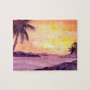 Sunset in Tropics by Farida Greenfield Jigsaw Puzzle
