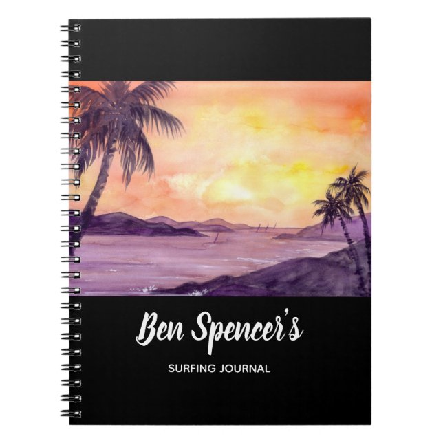 Sunset in Tropics by Farida Greenfield Notebook (Front)