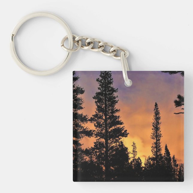 Sunset in Tuolumne Meadows, Yosemite, CA Key Ring (Front)