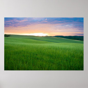 Sunset in Tuscany poster print