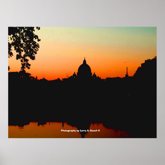 Sunset in Vatican City Poster (Front)