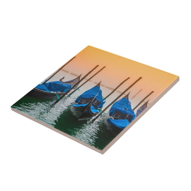 Sunset in Venice Ceramic Tile (Side)