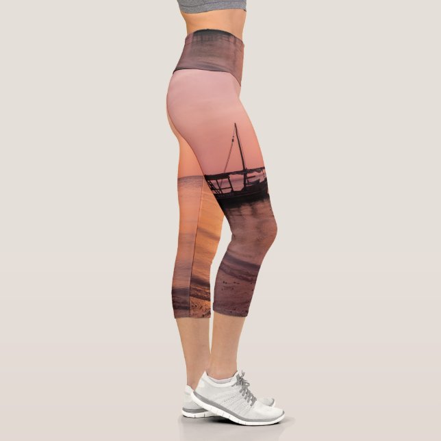 Sunset in Zanzibar Capri Leggings (Right)